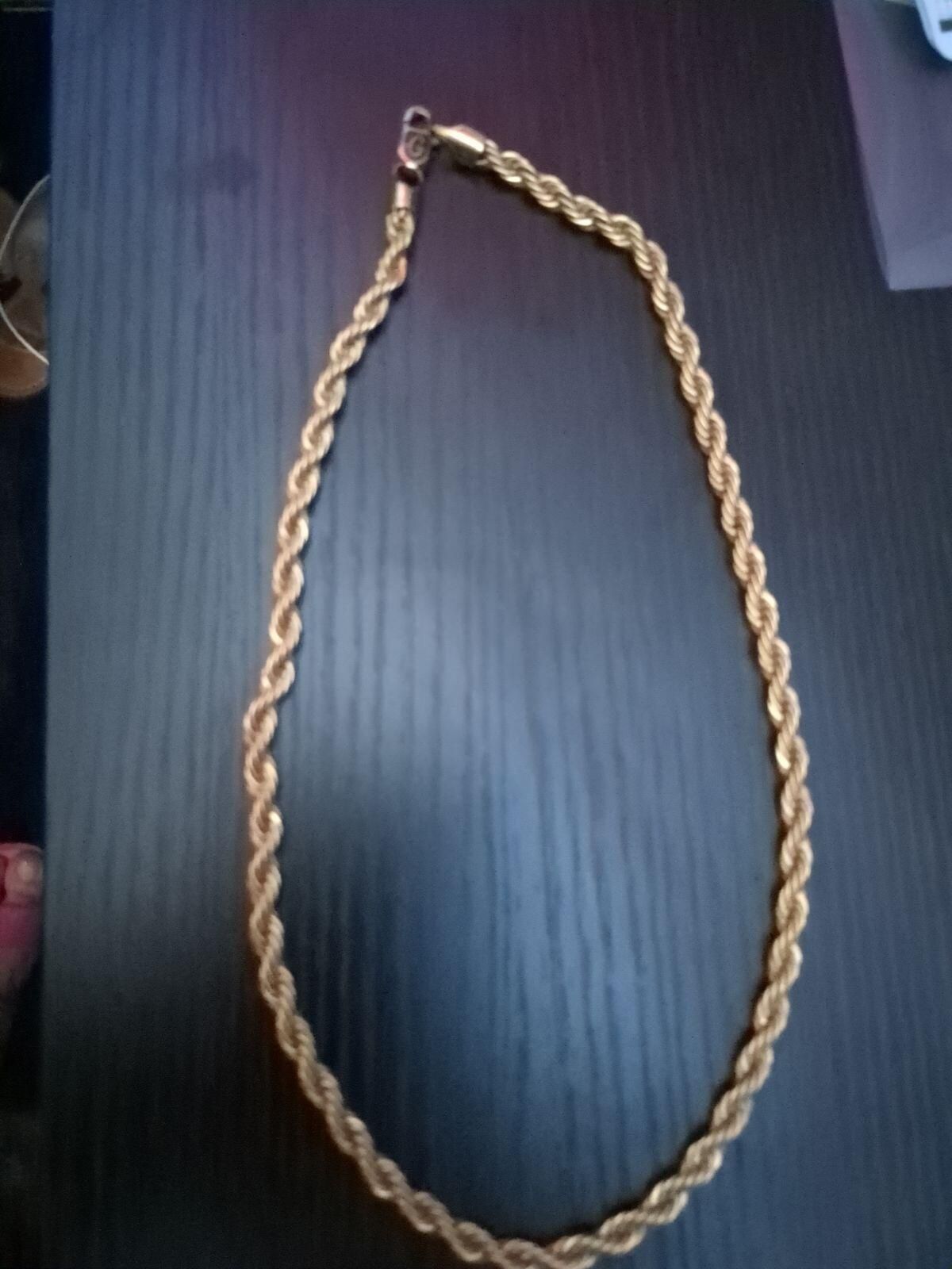 18k Gold Plated GLD 22in Rope Chain