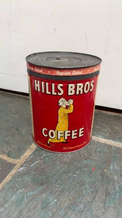 Vintage Hills Bros Coffee Can with Lid
