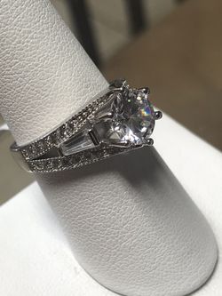 Sterling silver engagement ring