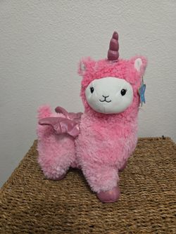 FAO Schwarz 15" Glow Brights LED with Sound Pink Llamacorn Plush