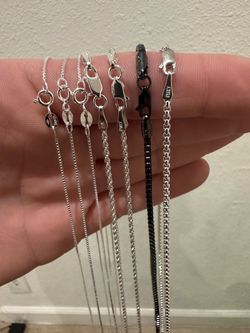 .925 sterling silver chains and bracelets