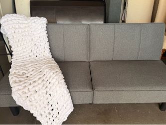 Gray Futon Sofa – Excellent Condition