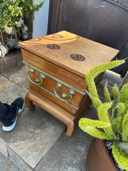 Pair Of Mid Century Asian Mahogany Coolers, Planters, With Lid
