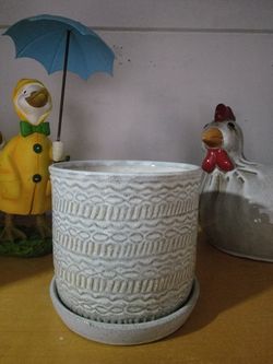 Grey Flower Pot