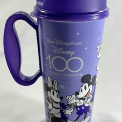 Walt Disney World 100 Years of Wonder Resort Refillable Tumbler Cup Mug Purple