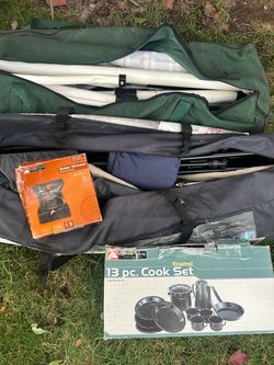 Camping Bundle – Coleman Signature 8-Person Tent + Large Family Tent + Brand New Gear Complete ready-to-go family camping package! Tents