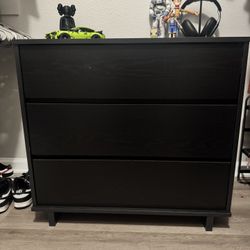 Black 3 Drawer Dresser