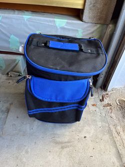 Black and Blue Insulated Cooler Bag