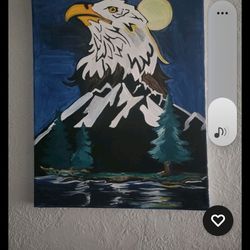 All 3 Eagle Paintings on canvas