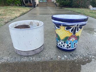 Two Ceramic Plant Pots