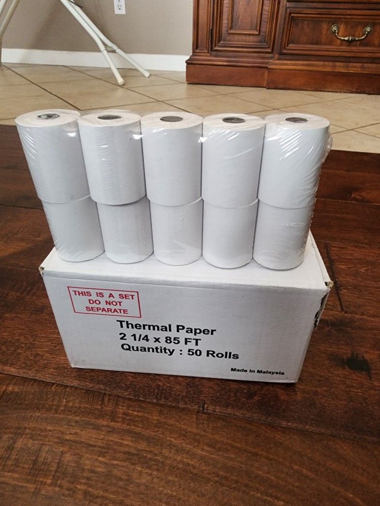 Thermal Paper 2 1/4" X 85 FT Box 46 Full Rolls