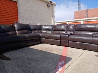 💢✨️Genuine Brown Leather Sectional 💢