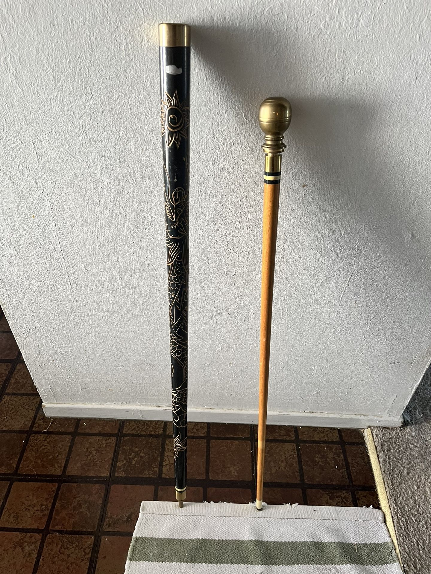 Vintage Japanese Walking Stick / Pool Cue