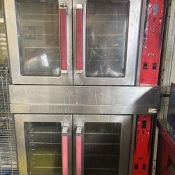 Commercial gas convection double stack oven