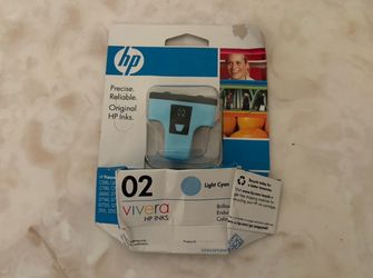 Genuine HP 02 Light Cyan Ink Cartridge. Factory Sealed NEW