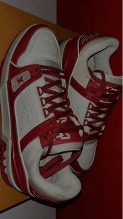 Louis Vuitton LV Trainer Sneaker Red White Size 7.5
