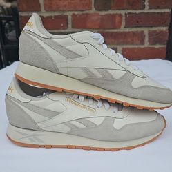 Reebok Classic Leather Dusty Warehouse Pack White Beige Gum Men's Sneaker