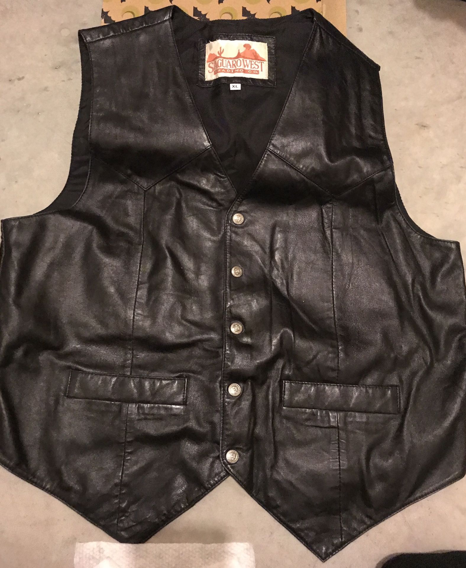 Saguaro west deals leather vest