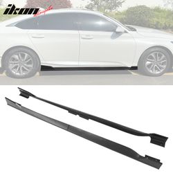 Fits 2018-2022 Honda Accord 4PCS Side Skirts Extension Rocker Panels PP Matte Black