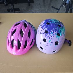 2 Girl Helmets