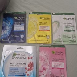 Set Of 5 Garnier Sheet Mask