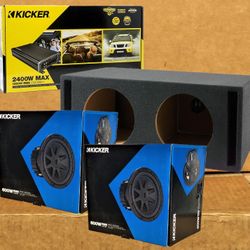 Bass System Monoblock Power Amplifier CVX 10" Dual Voice Coil Subwoofers Ported Enclosure 2400 Watts Package 🚨 Payment Options Available 🚨