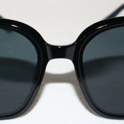 Women's Square Black and Gold High Fashion Sunglasses With Anti-Glare Lenses