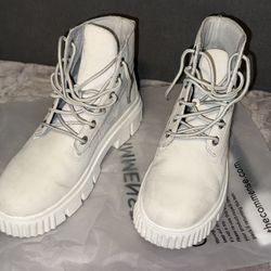 Timberland Women's Greyfield Mid Lace-Up Boot in Grey Violet