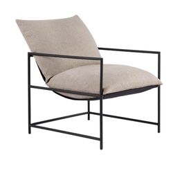2x Mainstays Metal Framed Sling Accent Chair, Oatmeal