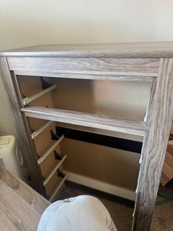 dresser with side table