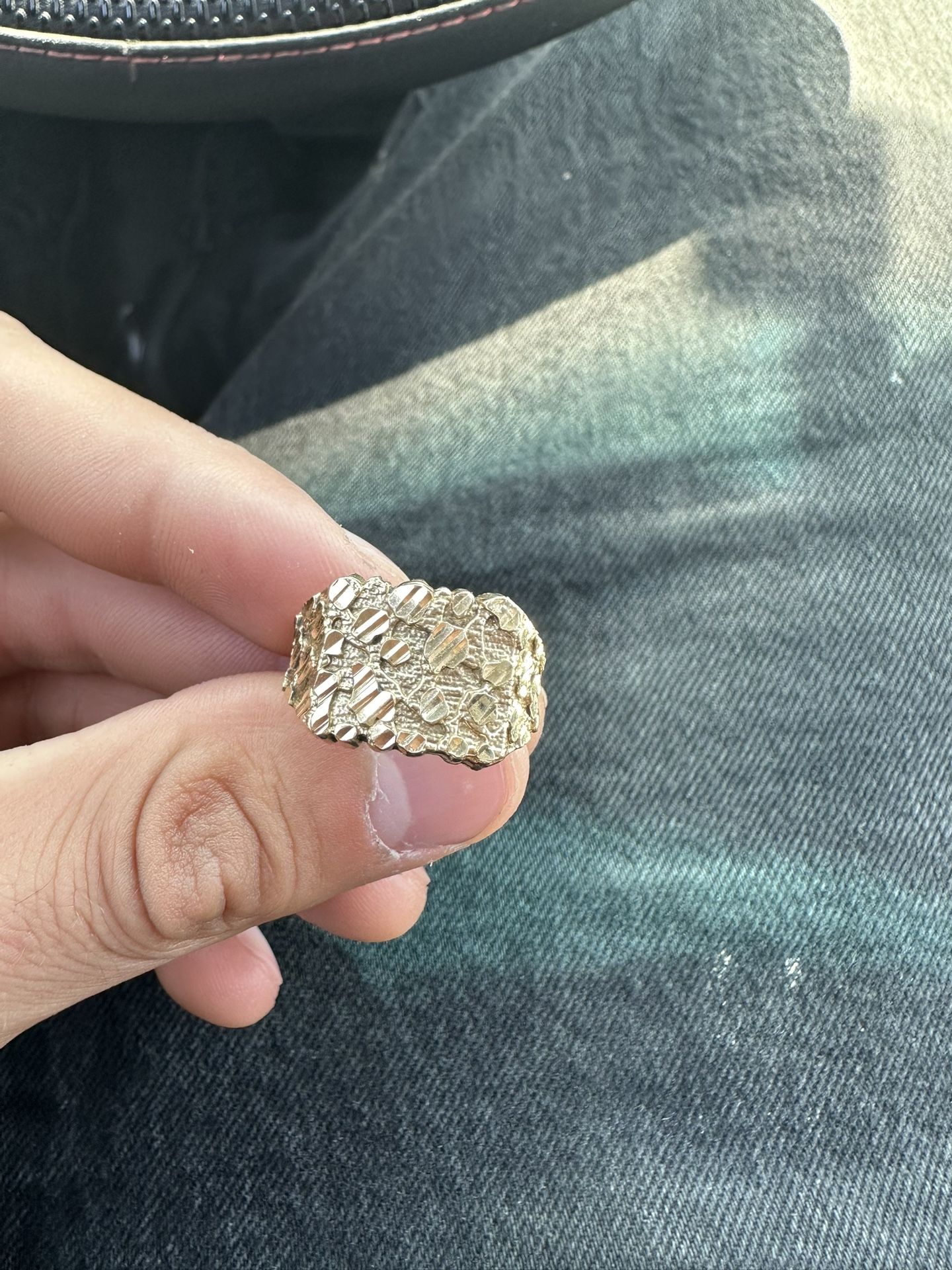 Gold Nugget Ring 14k