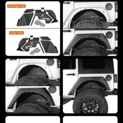 Front And Rear Inner Fender Liner ,for Jeep 2007 To 2018