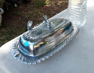 Irvinware Butter Dish W/Knife Holder