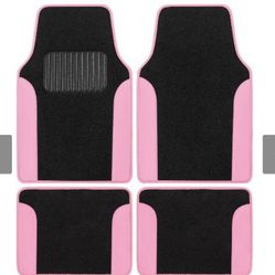 Pink and Black floor mats 