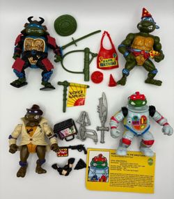 Vtg TMNT Sewer Samurai Classic Party Don Undercover Teenage Mutant Ninja Turtles Lot
