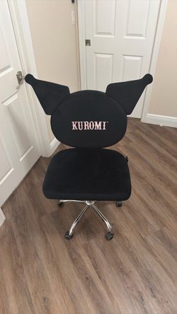 Kuromi Black Velvet Swivel Vanity / Office Chair