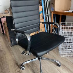 Office Desk Chair Leather Black