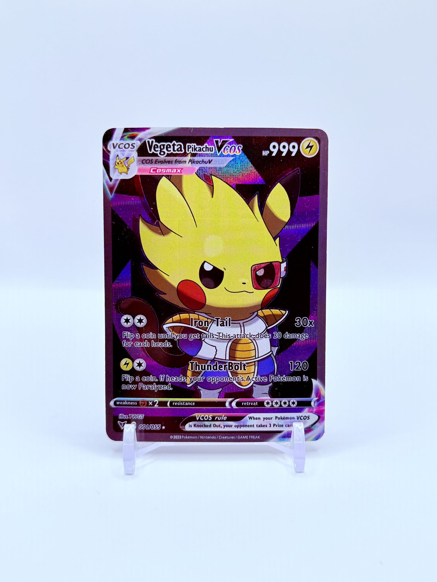 Vegeta Pikachu V Cosplay Holo Card