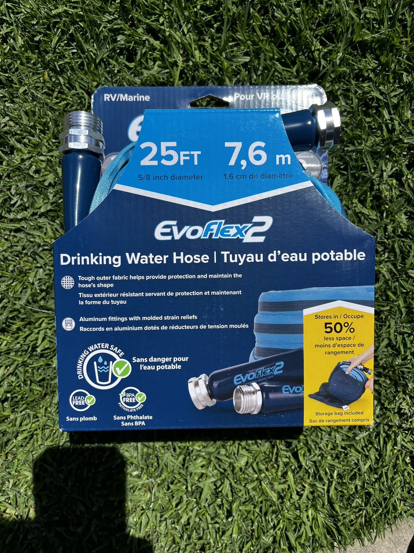 25ft Camco Evo Flex 2 Flat Drinking Water Hose