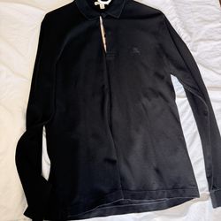 Burberry Long Sleeve Shirt – Black – Classic Designer size M