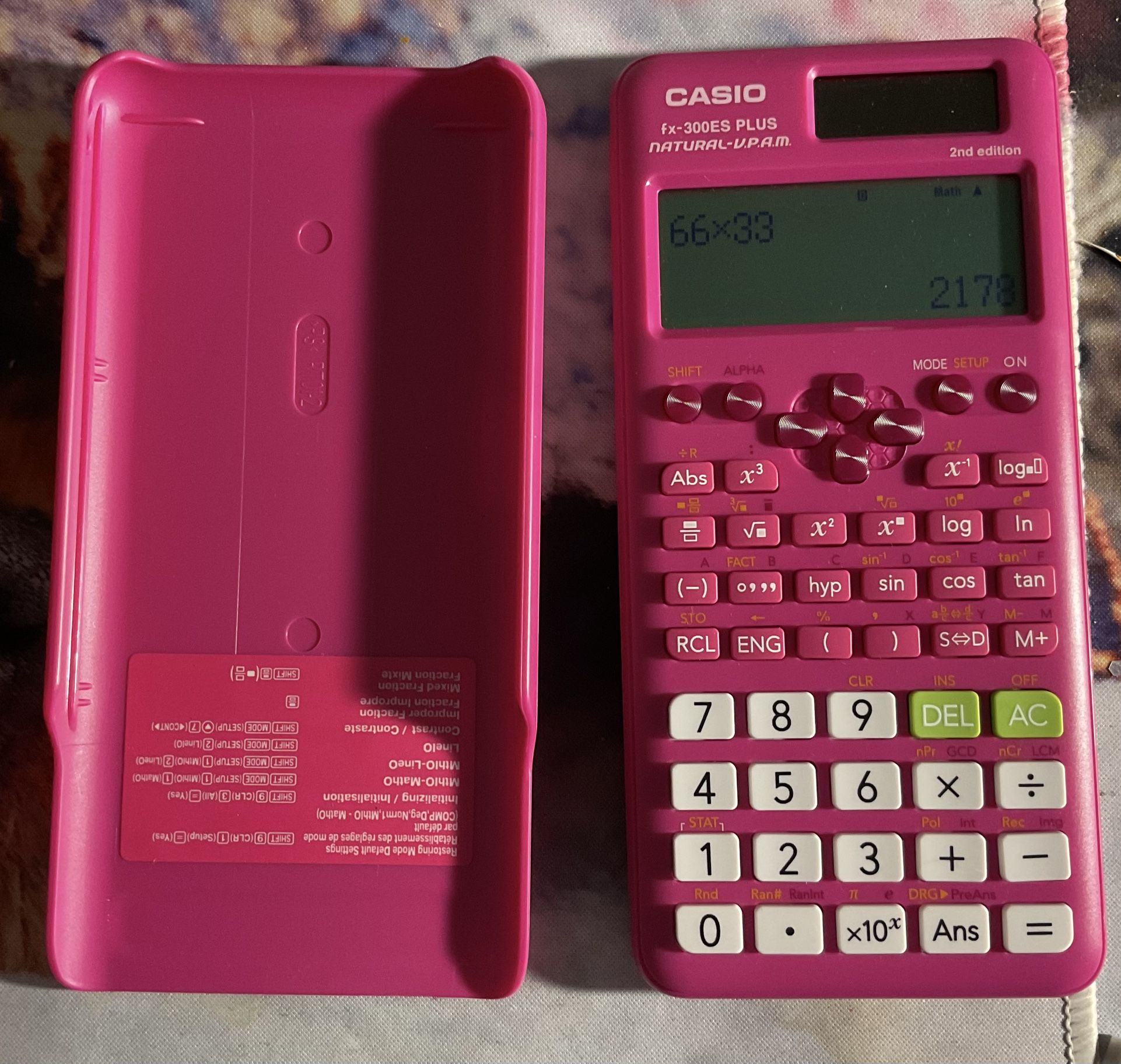 Pink Casio Fx-300ES PLUS 2nd Edition Scientific Calculator
