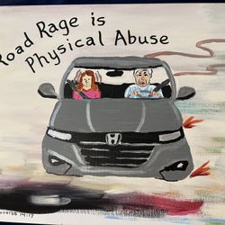 Domestic Violence Awareness Art - Acrylic 