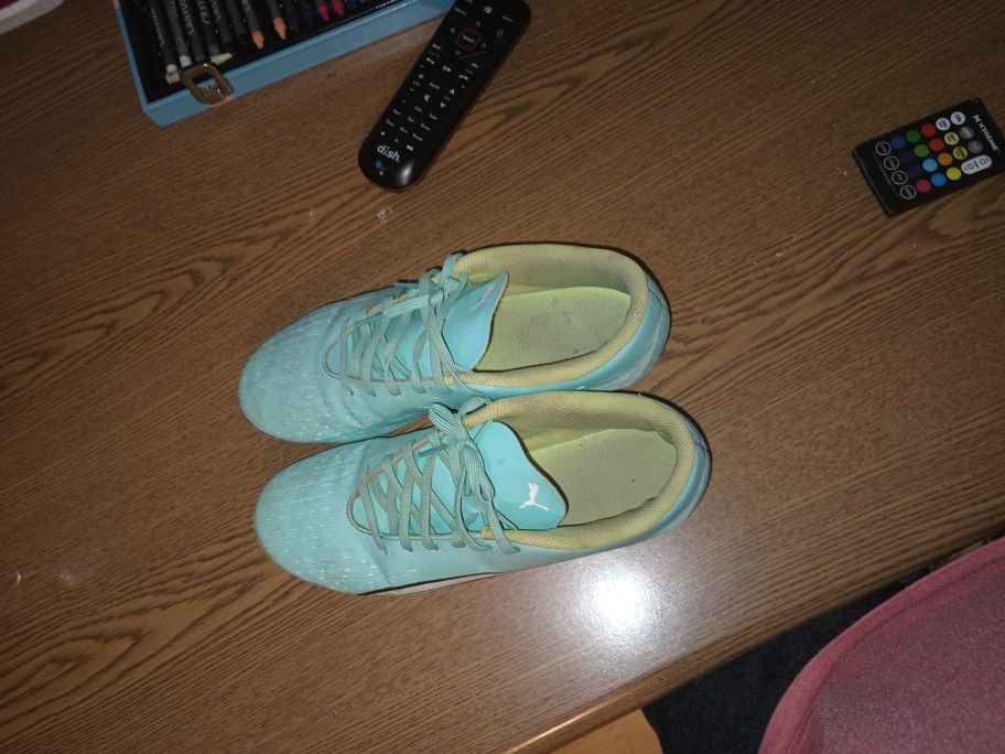 Blue Soccer Cleats Size 8