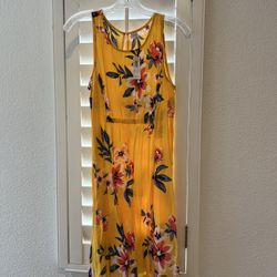 Old Navy Yellow Floral Dress