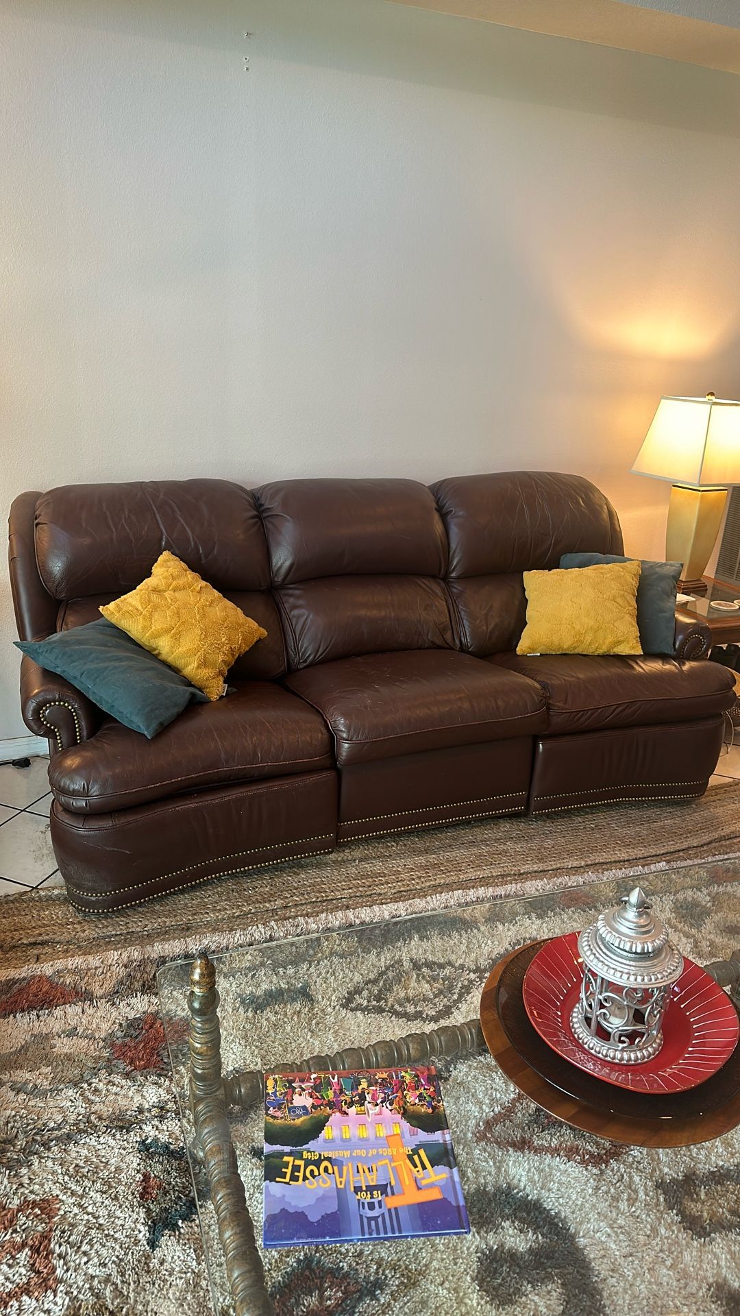 Thomasville leather couch