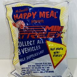VNTG NEW McDonald’s 1992 Hot Wheels HOT SHOCK MINI STREEX In Original Packaging