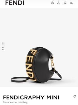 Fendi Fendigraphy Mini Black Leather Bag