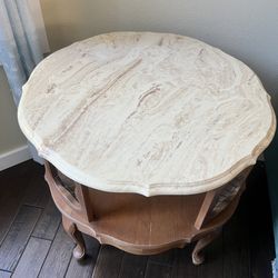 Marble Top Wooden Table 
