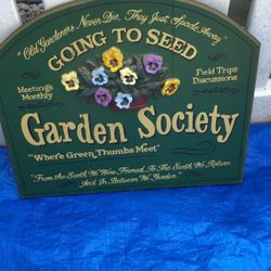 Craftsman Garden Society Decor Sign