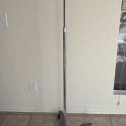 Medline Chrome IV Pole with 2 Hooks and 4 Casters, 